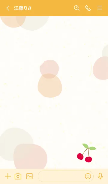 [LINE着せ替え] さくらんぼ 水玉15の画像2