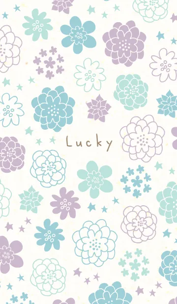 [LINE着せ替え] 北欧風 花と星10の画像1