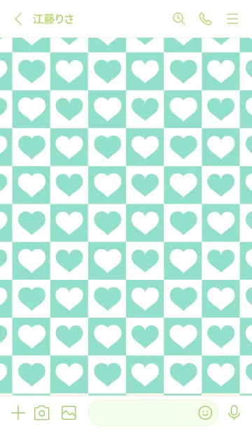 [LINE着せ替え] ブロック＆ハート 42の画像2