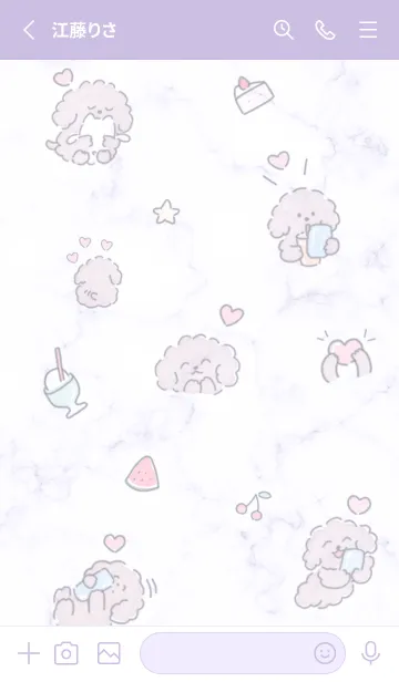 [LINE着せ替え] 推し♡purple12_1の画像2