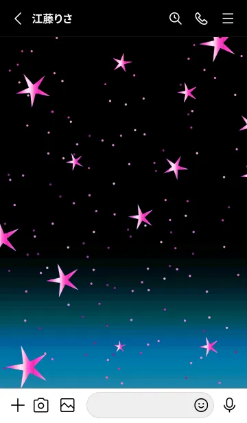 [LINE着せ替え] キラキラ ‐グラデーション・スター 38の画像2