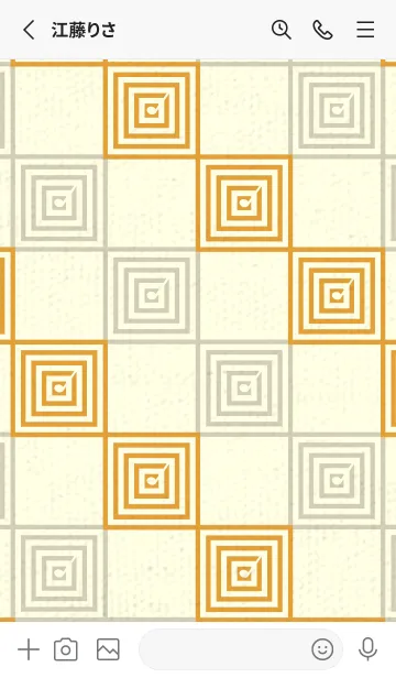 [LINE着せ替え] 和音 市松模様 音符  パンプキンの画像2