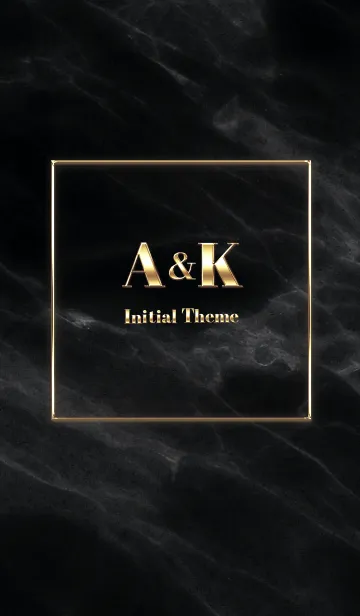 [LINE着せ替え] 【 A&K 】Initial Theme Gold - ブラックの画像1