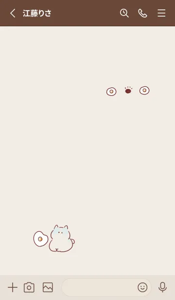 [LINE着せ替え] シンプル  ねこ めだまやきの画像2