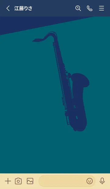 [LINE着せ替え] Saxophone CLR ブルーカナールの画像2