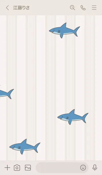 [LINE着せ替え] サメ たくさん22の画像2