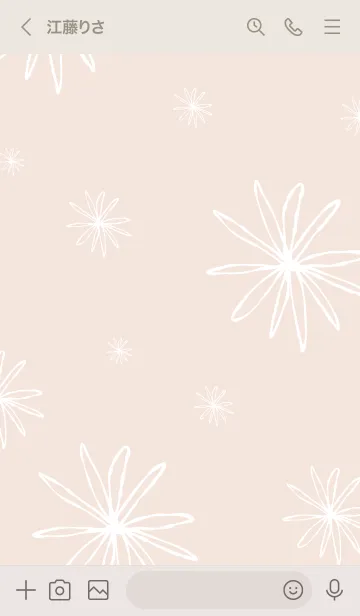 [LINE着せ替え] 白い線の花11の画像2