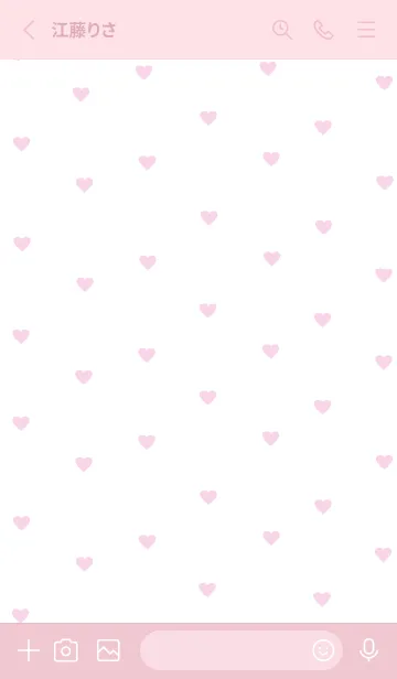 [LINE着せ替え] pattern_heart (naturalpink)の画像2