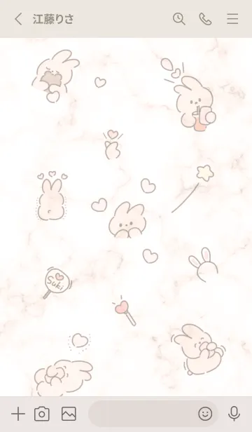 [LINE着せ替え] うさぎの推し活♡orange13_1の画像2