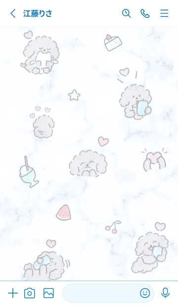 [LINE着せ替え] 推し♡blue15_1の画像2