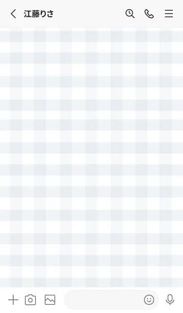 [LINE着せ替え] 大人のシンプルハート (check naturalblue)の画像2