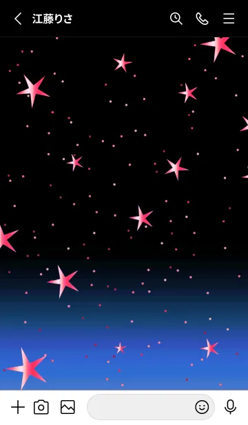 [LINE着せ替え] キラキラ ‐グラデーション・スター 39の画像2