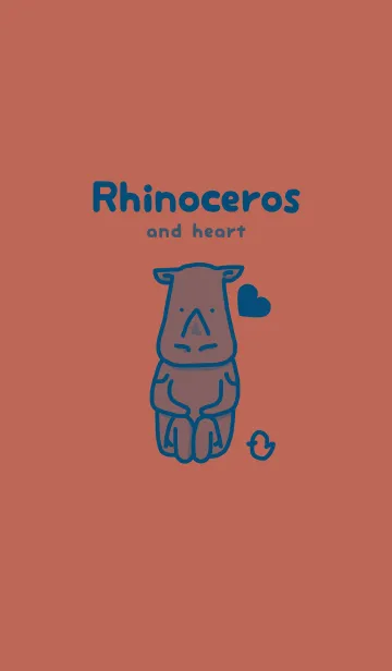 [LINE着せ替え] サイとハート テラコッタの画像1