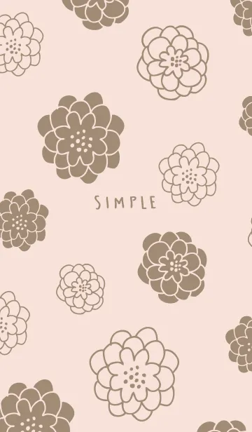 [LINE着せ替え] 北欧風 茶色い花7の画像1