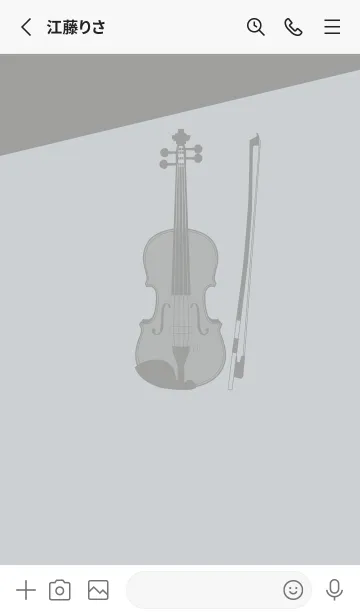 [LINE着せ替え] Violin CLR スカイグレイの画像2