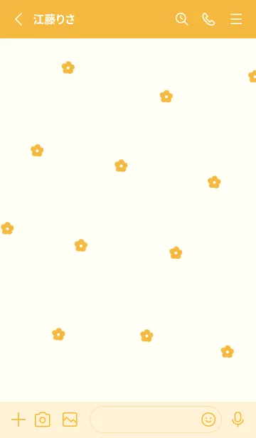 [LINE着せ替え] flower pattern (orange:)の画像2