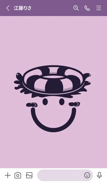 [LINE着せ替え] スマイル＆サマー ペールライラックの画像2