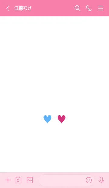 [LINE着せ替え] two color mini heart 289の画像2