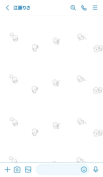 [LINE着せ替え] 棒人間。ゆるい。シンプル。の画像2