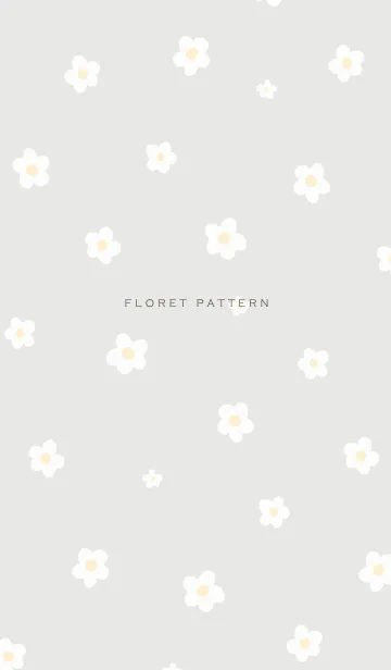 [LINE着せ替え] Floret Pattern - VSC 04-01 グレーの画像1