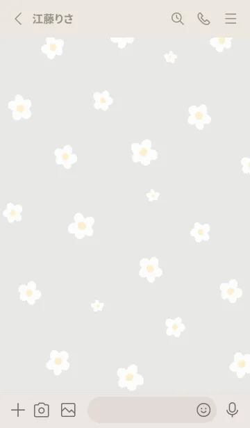 [LINE着せ替え] Floret Pattern - VSC 04-01 グレーの画像2