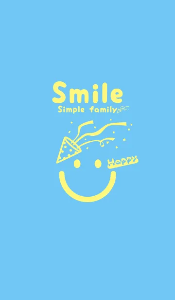 [LINE着せ替え] スマイル＆ハッピー Fogget Minut Blueの画像1