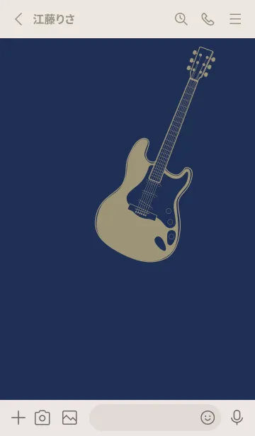 [LINE着せ替え] ELECTRIC GUITAR CLR ネービーブルーの画像2