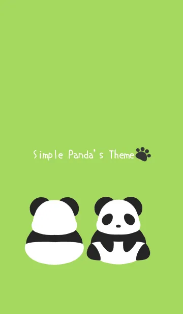 [LINE着せ替え] シンプルパンダ/くすみイエローグリーンの画像1