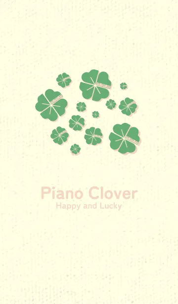 [LINE着せ替え] Piano clover 薄緑色の画像1