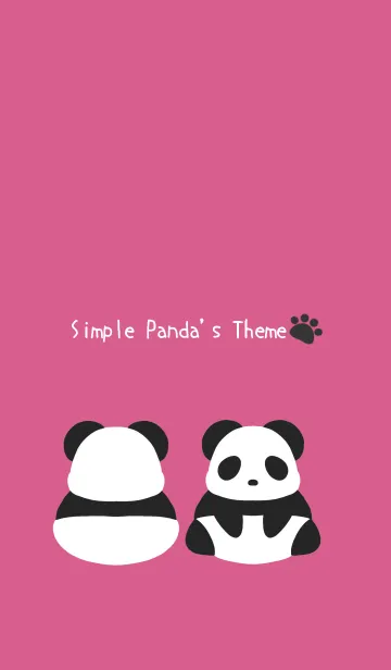 [LINE着せ替え] シンプルパンダ/レッド/ブラックの画像1