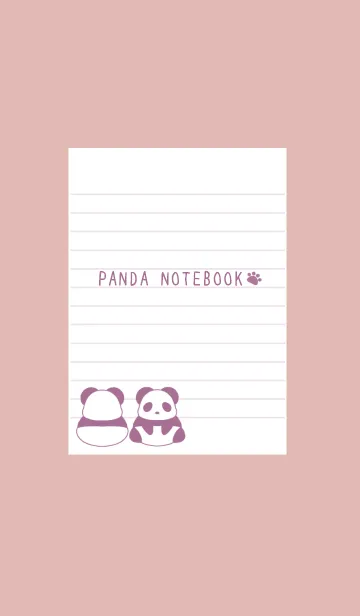 [LINE着せ替え] カラーパンダノート/くすみピンクの画像1
