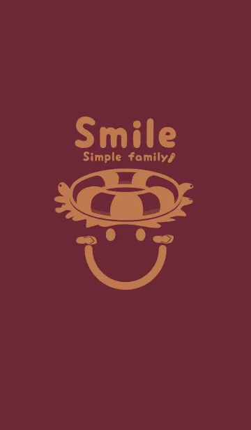 [LINE着せ替え] スマイル＆サマー バーガンディーの画像1