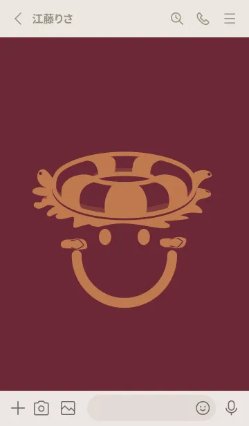 [LINE着せ替え] スマイル＆サマー バーガンディーの画像2