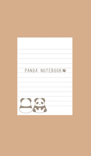 [LINE着せ替え] カラーパンダノート/カフェモカカラーの画像1