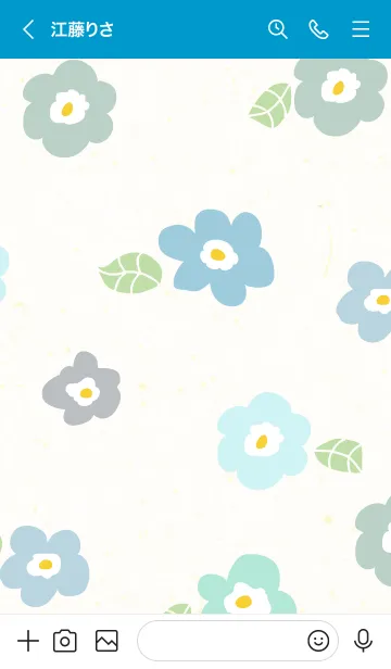 [LINE着せ替え] かわいい花と葉っぱ9の画像2