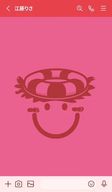 [LINE着せ替え] スマイル＆サマー ローズレッドの画像2