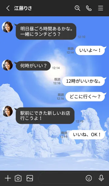 [LINE着せ替え] 幸運の太陽ハロと樹氷 #1-7の画像3