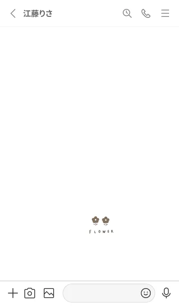 [LINE着せ替え] 白。グレージュ。お花。の画像2