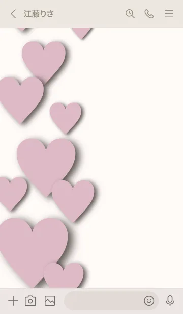 [LINE着せ替え] ALL MY LOVE DUSKYPINK HEART - MEKYM 18の画像2