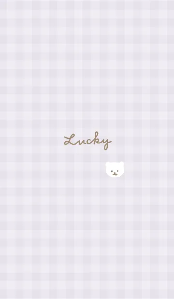 [LINE着せ替え] しろくま チェック22の画像1