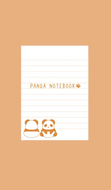 [LINE着せ替え] カラーパンダノート/くすみオレンジの画像1