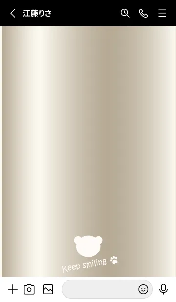 [LINE着せ替え] Small Bear *CHAMPAGNEGOLD 2*の画像2