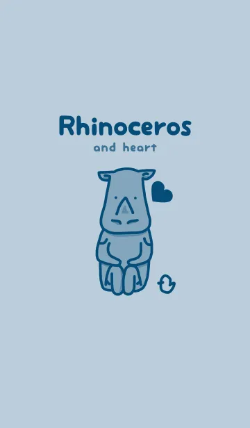 [LINE着せ替え] サイとハート パウダーブルーの画像1