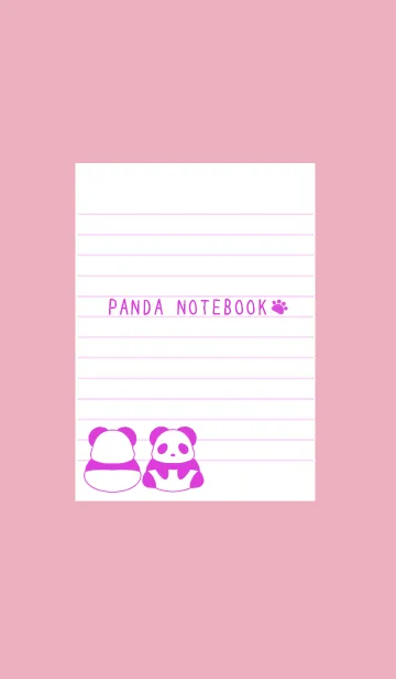 [LINE着せ替え] カラーパンダノート/ローズピンクの画像1
