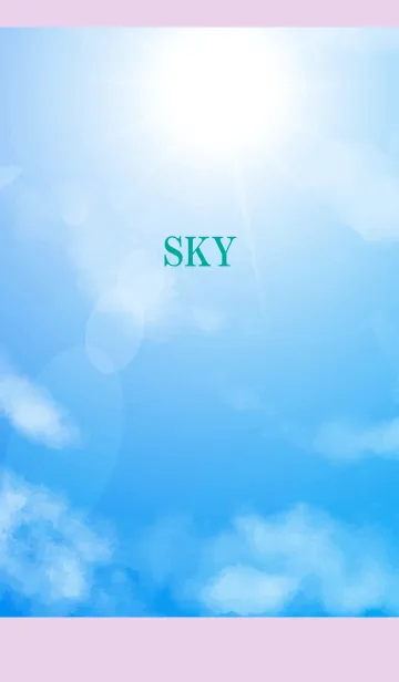 [LINE着せ替え] 空と太陽 薄い紫の画像1