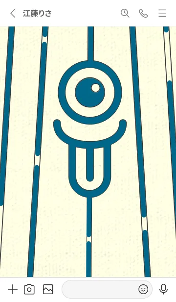 [LINE着せ替え] カラ傘オバケ KabeMon_clr 鴨の羽色の画像2