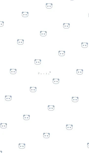 [LINE着せ替え] ぱんだ模様。白とブルーベージュの画像1