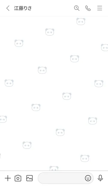 [LINE着せ替え] ぱんだ模様。白とブルーベージュの画像2