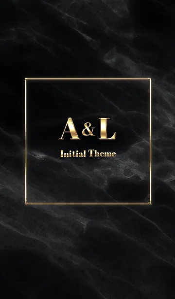 [LINE着せ替え] 【 A&L 】Initial Theme Gold - ブラックの画像1