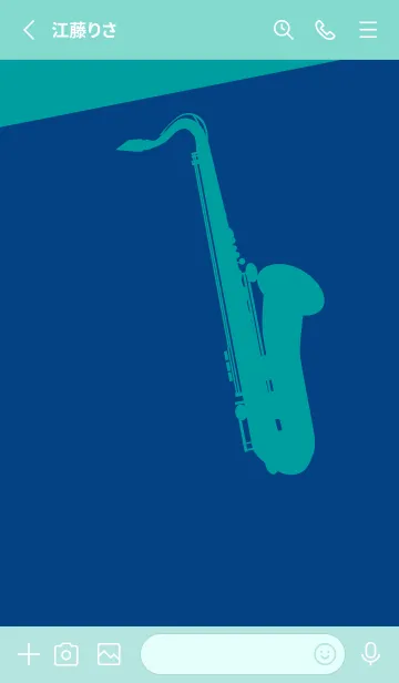 [LINE着せ替え] Saxophone CLR マジョリカブルーの画像2